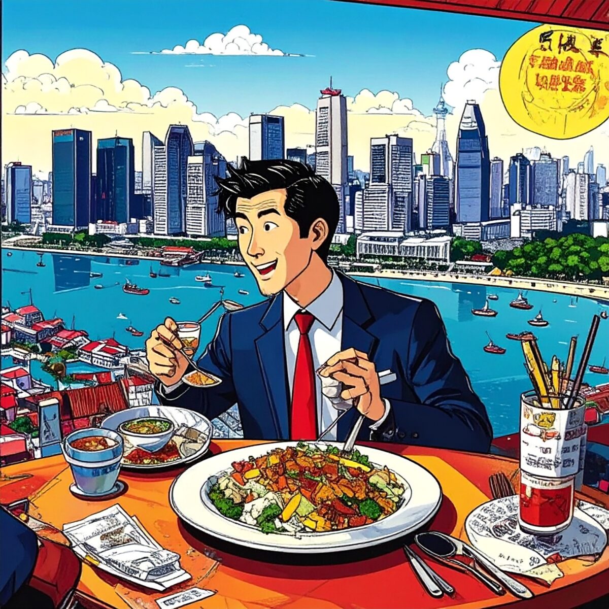 在新加坡每周外食5次=在日本每天外食?