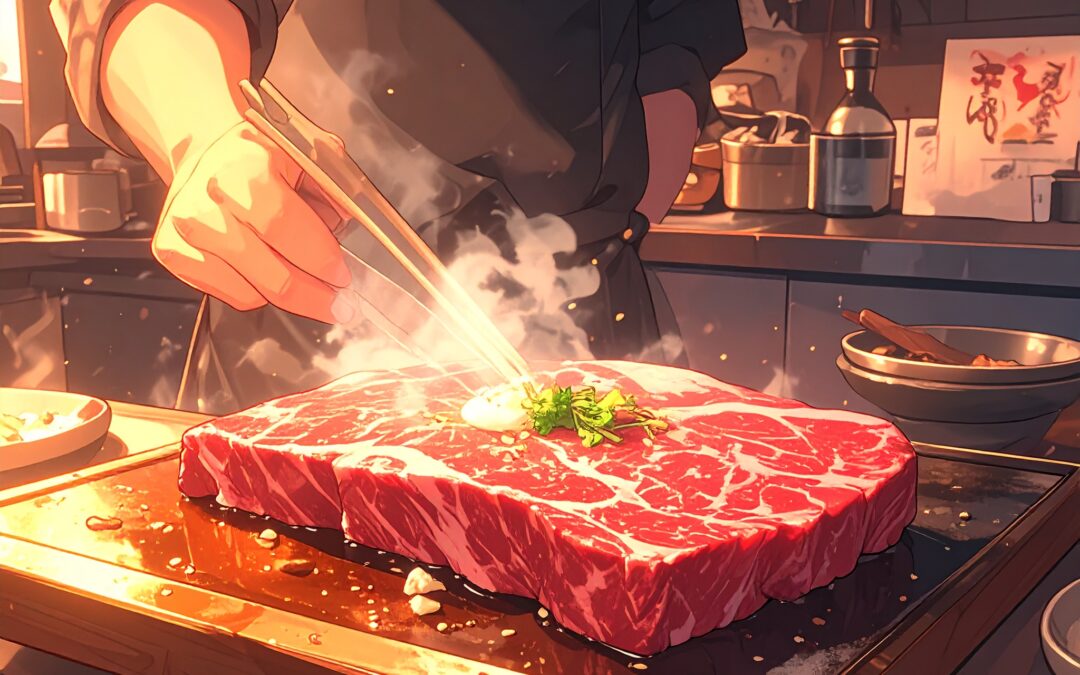 一口间弥漫的京牛×铁板烧