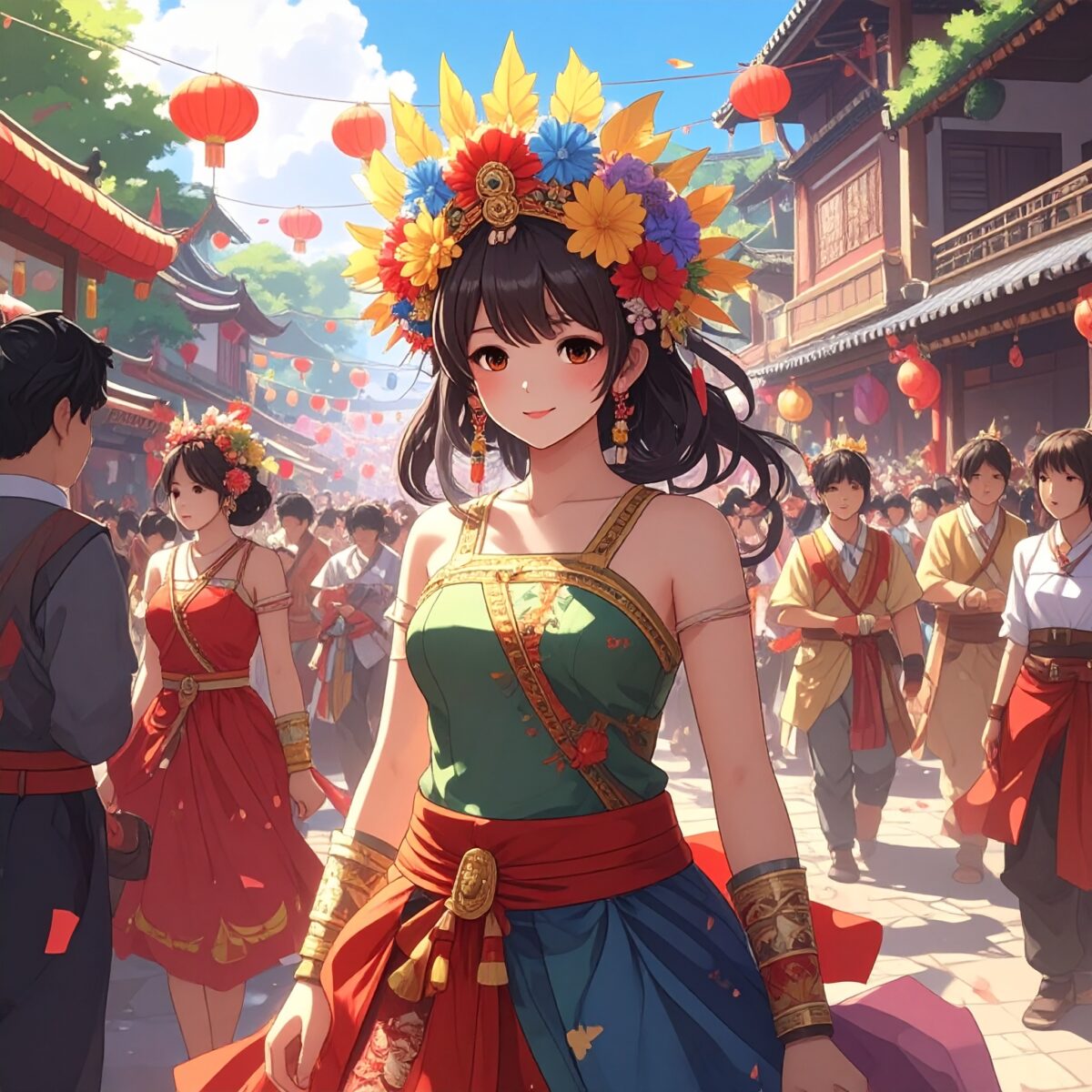 试穿当地祭典服装感受地域文化