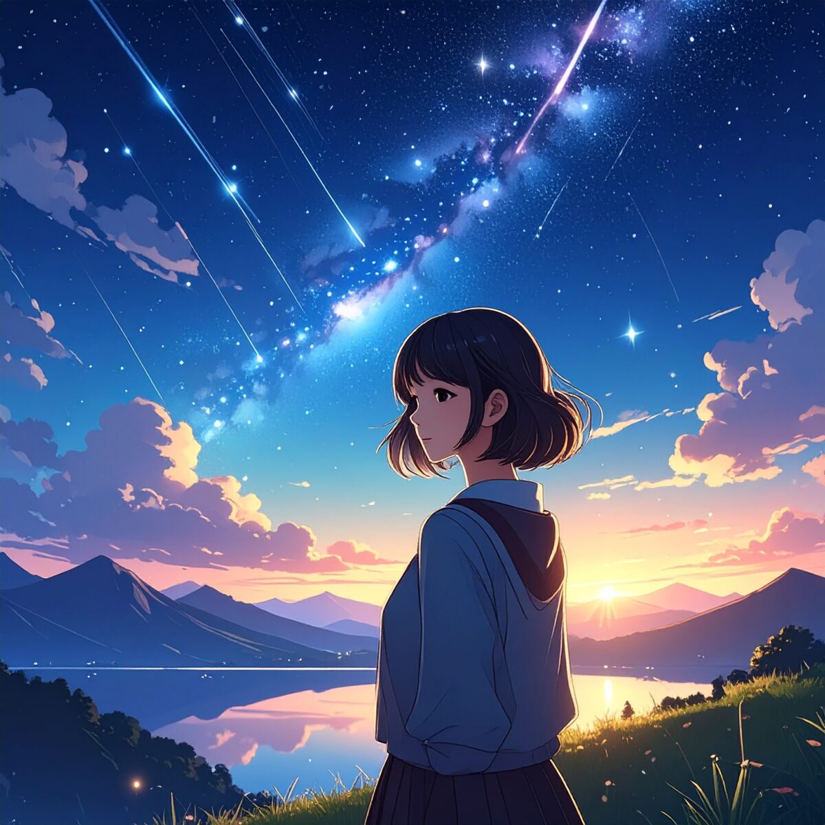 仰望星空与流星的观测会