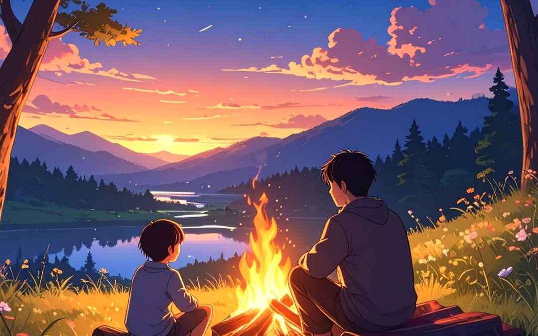 “亲子篝火教室”在森林中举办——围着火堆，找回家人的距离