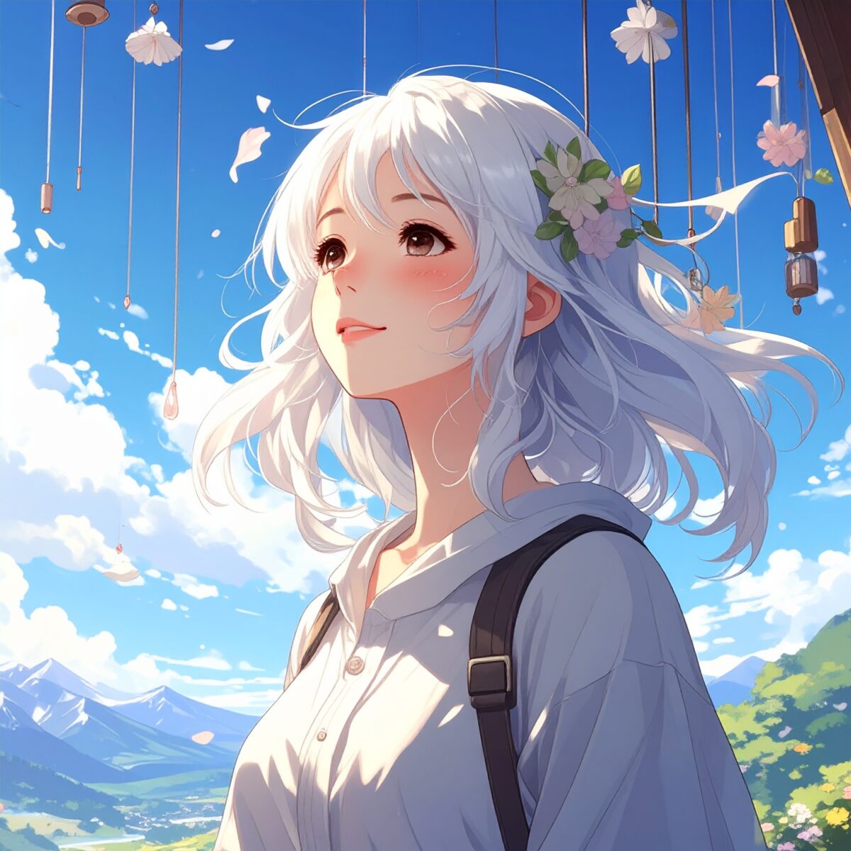 在风铃声中度过的夏日午后